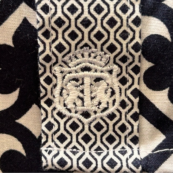 Talbots Non-Iron Medallion Print Button Down Shirt Navy/White 12P - Picture 4 of 10